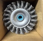 3- Weiler 3" 08024 Standard Twist Knot Wire Wheel, .020" Steel Fill, 1/2"-3/8". Fixed Price $45.00.