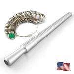 Metal Gauges Set Measuring With Mandrel Sizer Finger Sizing Ho. Fixed Price $6.99.