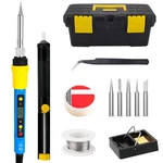 80W Soldering Iron Kit 12IN1 Adjustable Temp 180500C Welding Tool Case. Fixed Price $34.45.
