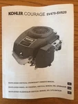 Kohler Courage Owner's Manual Vertical Crankshaft SV470-SV620. Fixed Price $13.99.