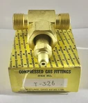 New Western Enterprises Compressed Gas Fitting T-326 *free Shipping*. Fixed Price $11.00.
