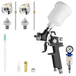 H2000 Mini Hvlp Paint Gun 0.8/1.0MM Nozzles W/ Air Regulator & Water Trap 1/4''. Fixed Price $27.99.