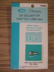 Ungar Princess #6946 De-soldering Tip For Desoldering To's .280 Diameter Nos. Fixed Price $5.99.