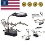 3.5X12X Helping Hands Soldering Station With Led Light & Alligator Clips - Ma.... Fixed Price $18.98.