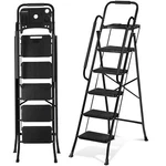 5 Step Ladder Folding Stool Adults With Platform & Safety Locking. Fixed Price $82.58.