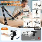 Kirkas 12X Magnifying Glass With Light And Clamp, Extra-long Arm. Fixed Price $45.48.