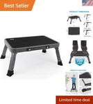 Folding Step Stool, Adjustable With Non-slip Platform, 330 Lbs Cap.... Fixed Price $48.67.