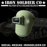 Military Style Flip Front Welding Helmet Pipeline Hood Iron Soldier. Fixed Price $55.00.
