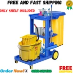Commercial Janitorial Cart, 3-SHELF Housekeeping With 22 Gallon Vinyl Bag. Fixed Price $299.87.