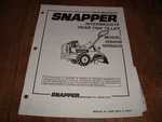 Snapper Parts Manual Intermediate Rear Tine Tiller Model NIR5003B. Fixed Price $9.99.