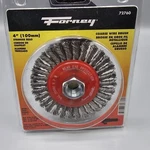 Forney Course Wire Brush Stringer Bead Twist 4" X .020 5/8"-11 Threaded Arbor. Fixed Price $12.99.