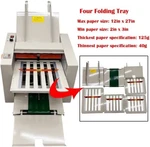 110V Adjustable Auto Electric Paper Folding Machine Different Folders ZE-8B/4. Fixed Price $954.00.