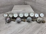 4 Airco & Tanaka Oxygen Acetylene Cutting Torch Regulator's Untested!!. Fixed Price $39.00.