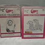 Vintage Cameo Heat Transfer Iron-on Paint Punch Leopard Jungle King Lot Of 2. Fixed Price $10.95.