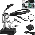 Helping Hands Magnifier Soldering Station W/ Led Light, 2.5X 7.5X 10X. Fixed Price $27.18.