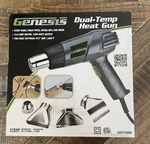 Genesis GHG1500A Dual Temperature Heat Gun Kit With Fast High And Low. Fixed Price $25.00.