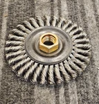Weiler 13138 4" Stringer Bead .020" Wire Stainless Steel Wheel 5/8-11 Nut. Fixed Price $44.95.