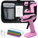 Liumai Cordless Hot Glue Gun Kit With 30PCS Mini Sticks, Usb Small, Pink. Fixed Price $41.88.