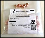 Tuffaloy Spot Welding Male Cap 811-651-092019-01 Flat C-nose Lot Of 55-PIECES. Fixed Price $186.50.