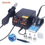 Silverflo 750W 2IN1 Soldering Rework Station Kit Hot Gun Lcd Repair Tools. Fixed Price $60.99.