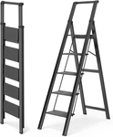 5 Step Ladder, Ladders For Home, Anti-slip Pedals, Stool Foldable (black). Fixed Price $178.99.