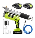 Saker Electric Grease Gun Kit 12000 Psi Led 40 Hose 5.5OZ/MIN 2-2AH Batteries. Fixed Price $89.00.