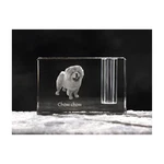 Chow - Pencil Holder, Crystal Organizer With Dog Photo, Unique Writing Tool. Fixed Price $68.36.