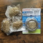 Aoyue Soldering Iron Tip Cleaner W/3 Brass Wire Sponges & Stainless Steel Case. Fixed Price $31.95.