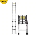 14.5 Ft. Aluminum Telescopic Extension Ladder, Portable Multi-purpose For Indoor. Fixed Price $196.35.