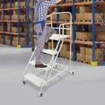 400KG Step Rolling Stair Industrial & Warehouse Ladder Floor Standing. Fixed Price $256.07.