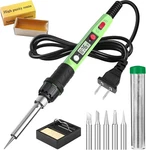 Soldering Iron Kit 80W Lcd Digital With Tips Stand Flux Wire For Jewelry Elec.... Fixed Price $11.99.