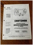 Craftsman Bench Grinder Manual Sears 257.190460/70/80 1/2 Arbor 1960S. Fixed Price $12.99.