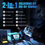 Toauto 2 1 Soldering Iron Hot Air Rework Station Sleep / C Esd Safe. Fixed Price $85.98.