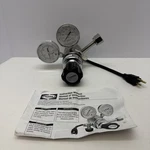 Harris 7051253201 Electrically Heated High-purity Gas Regulator, Carbon Untested. Fixed Price $250.00.