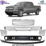Front Bumper Chrome & Grille Assembly Kit For 2007-2013 Chevrolet Silverado 1500. Fixed Price $795.99.