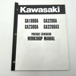 Kawasaki GA1800 GA2300A GA3200AS Generator Service Manual Repair Shop. Fixed Price $21.95.