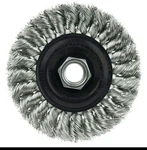 5-PACK Weiler 13113 Stainless Twist Wire Wheel, 4" Dia, 1/2" Wide, 5/8"-11 Arbor. Fixed Price $100.00.