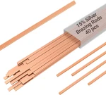 15% Silver Brazing Rods Aws BCUP-5 40 Sticks Solder Phos Copper. Fixed Price $53.95.