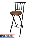 Folding Metal Stool Slat Back Microfiber Seat Kitchen Bar Furniture 300LBS New. Fixed Price $70.83.
