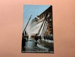 Fighting The Flames Detroit Michigan Tall Ladders Water Old Postcard. Fixed Price $9.43.