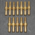 (12) Western Enterprises Hose Splicers 312-39, 3/8" Tube Id, Barb, Brass. Fixed Price $19.95.
