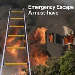 65FT Emergency Fire Escape Ladder Folding Rescue Rope W/hook Load 300KG. Fixed Price $59.56.
