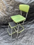 Vintage Step Stool Metal Folding Kitchen Steel Chair Mcm Cosco 70 Green As Is!. Fixed Price $125.00.