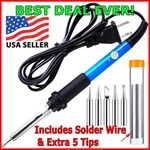Soldering Iron Electric Gun Adjustable Temperature Welding Wire + 5 Tips. Fixed Price $7.22.