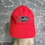 Justin Boot Company Red Hat Cap Snap Back American Quarter Horse Congress Patch. Fixed Price $17.95.