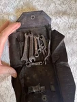 Vintage Bosch Magneto Tool Kit Ignition Wrench Set Partial Leather Pouch. Fixed Price $40.00.