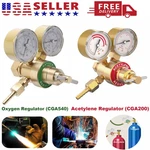 Oxygen Acetylene Gas Regulator Welding Cutting Torch Dual Gauge CGA540 CGA200. Fixed Price $22.99.