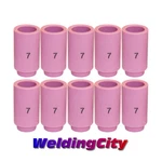 Weldingcity 10-PK Ceramic Cup Nozzle 13N11 #7 7/16 Tig Torch 9/20/25 Us. Fixed Price $9.99.