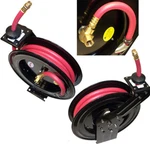 3/8" X 100 Ft. Feet Retractable Rubber Air Hose Reel 300 Psi. Fixed Price $279.50.