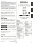 Honda GX100 Non-rammer Engine Owners Manual : 37Z4E602. Fixed Price $28.87.